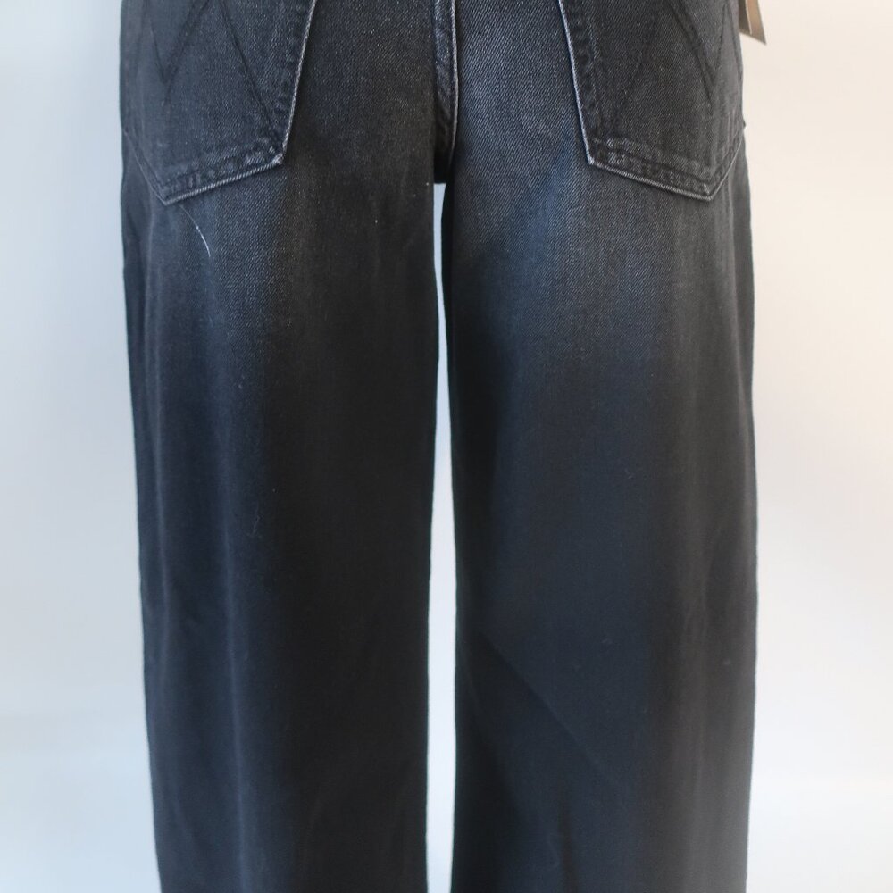 NWT Womens Mother Black Magic (Item- 9) The Spinner Zip Sneak Wide Leg Jeans 27 - Picture 12 of 16